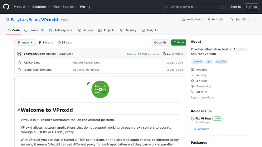 VProxid Landing Page