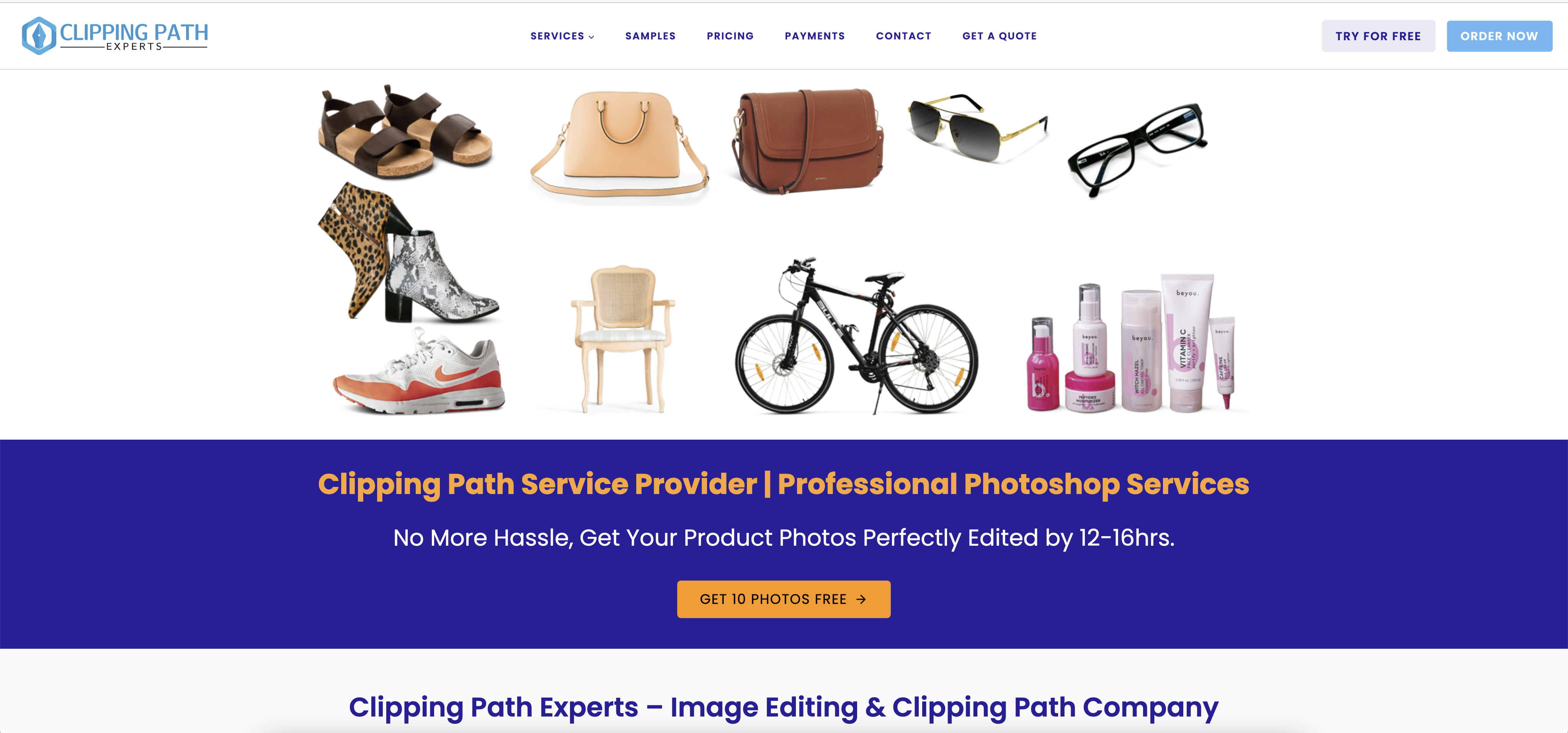 Clipping Path Experts Landing page