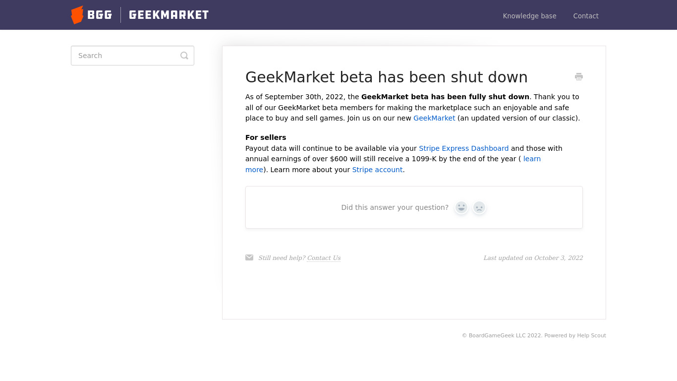 BoardGameGeek GeekMarket Landing page