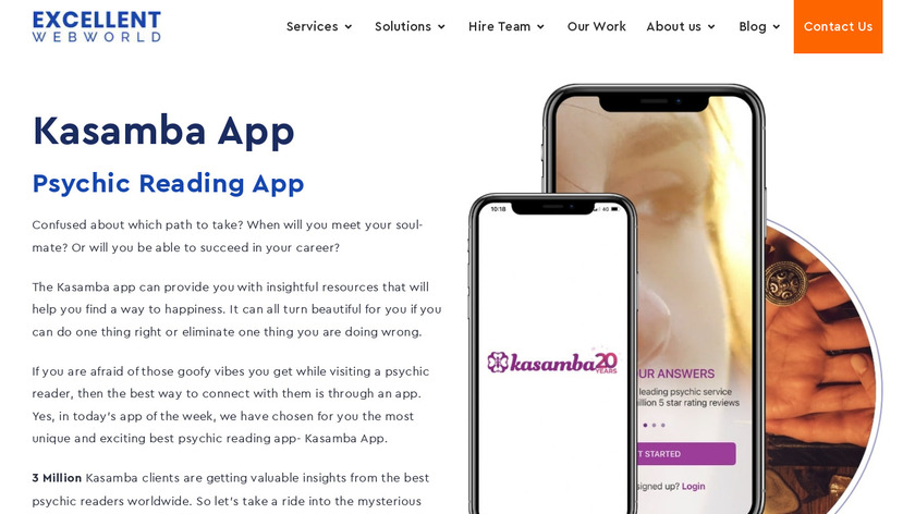 Best Online Psychic Reading App Landing Page