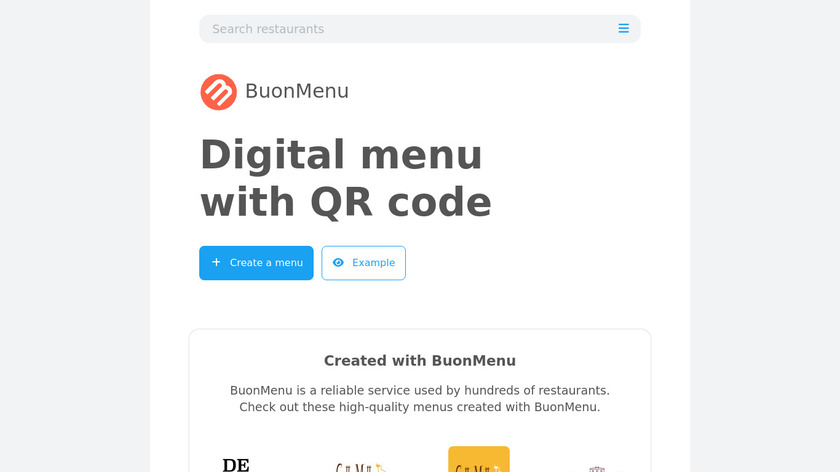 BuonMenu Landing Page