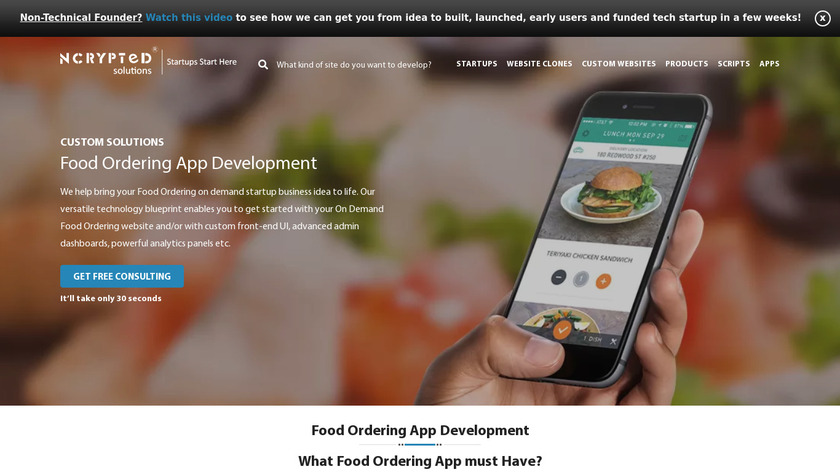 Food Ordering App Landing Page