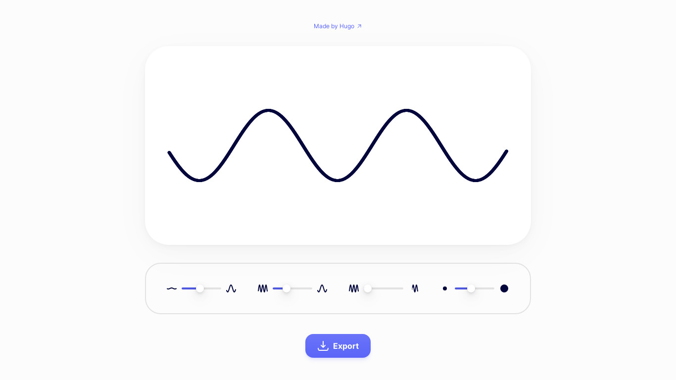 Perfect SVG sine waves Landing page
