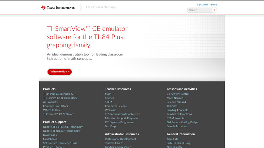 TI-Smartview Landing Page