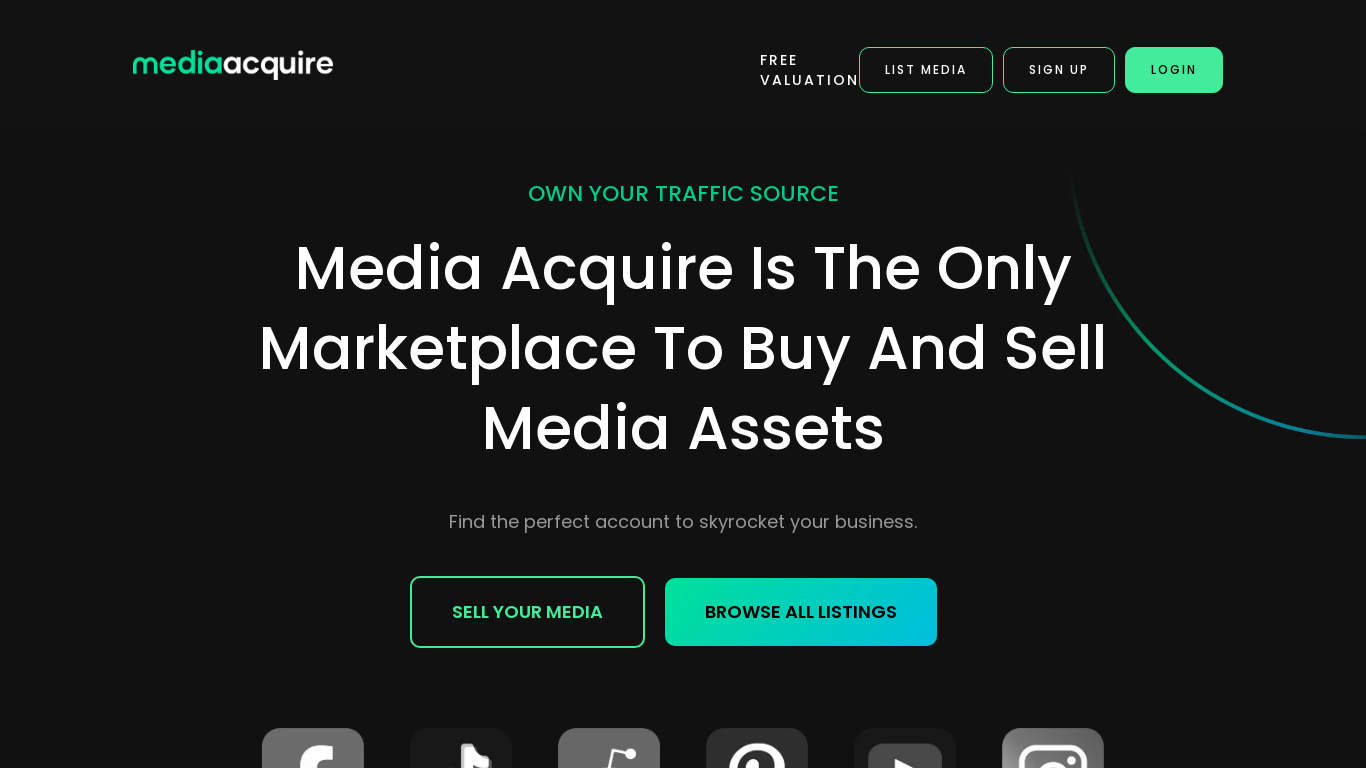 EarlyAcquire Landing page