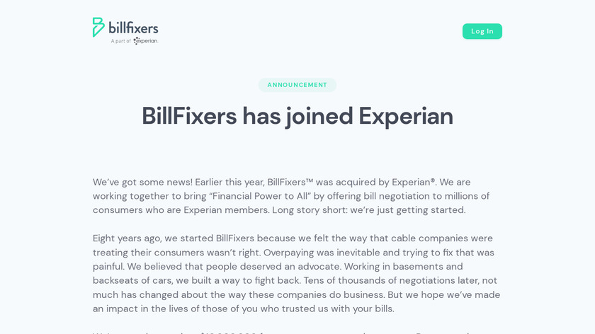 BillFixers Landing Page