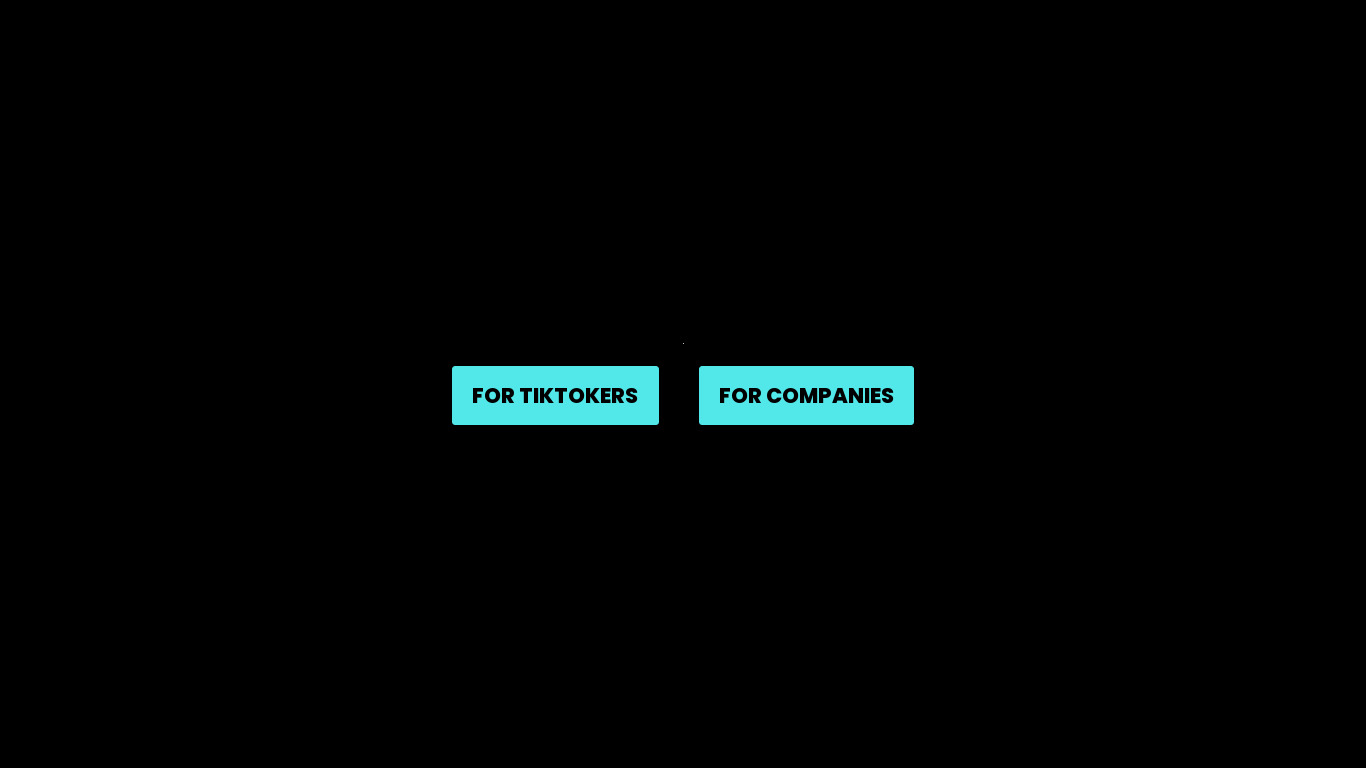 TikTokers Squad Landing page