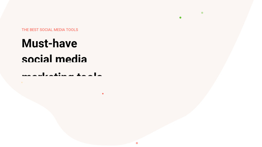 The Best Social Media Tools Landing Page