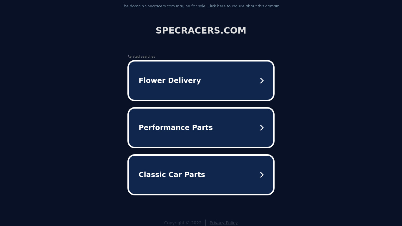 Spectacle Racers Landing page