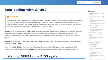 Grub2 screenshot