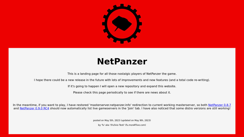 NetPanzer Landing Page