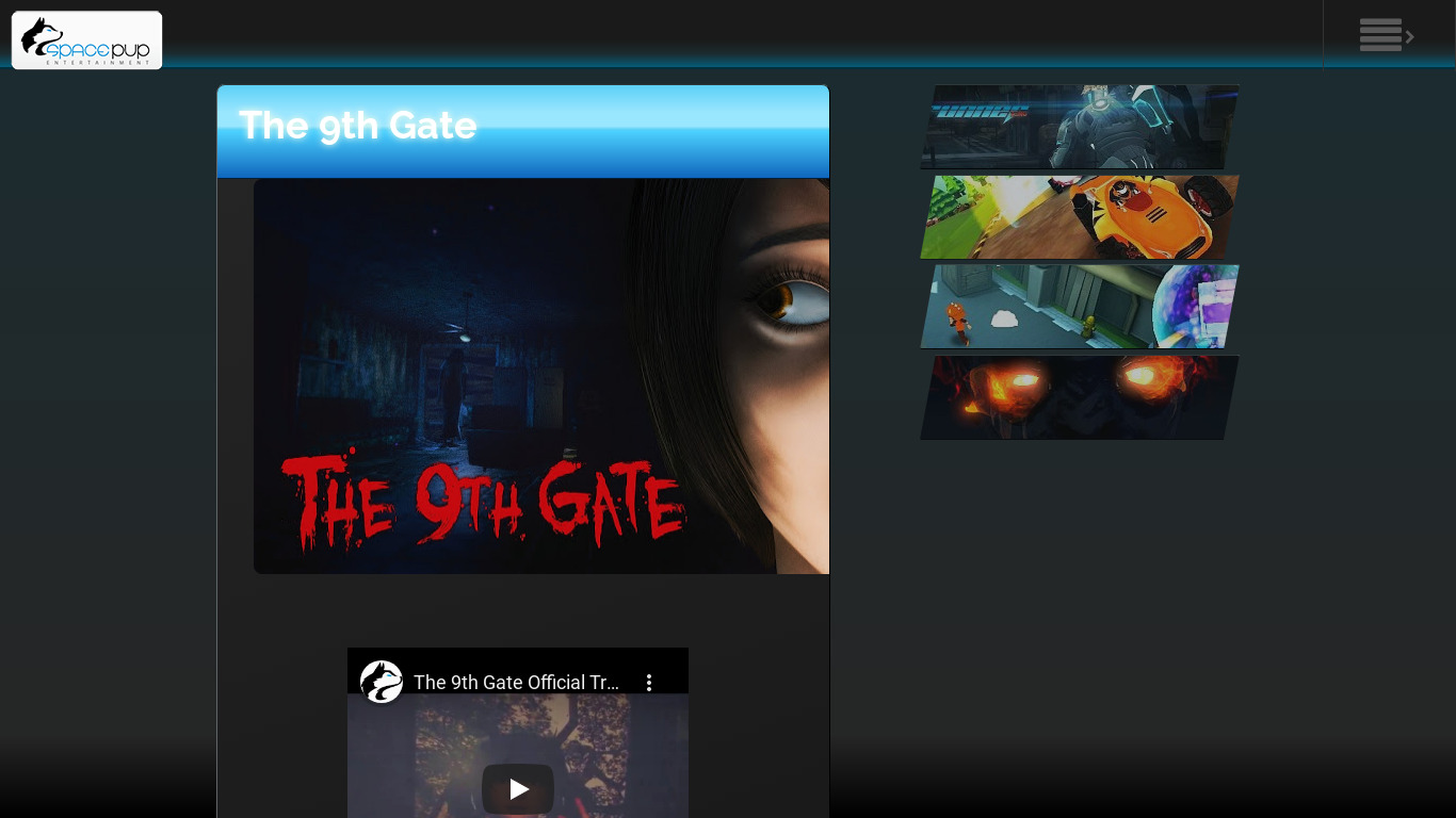 The 9th Gate Landing page