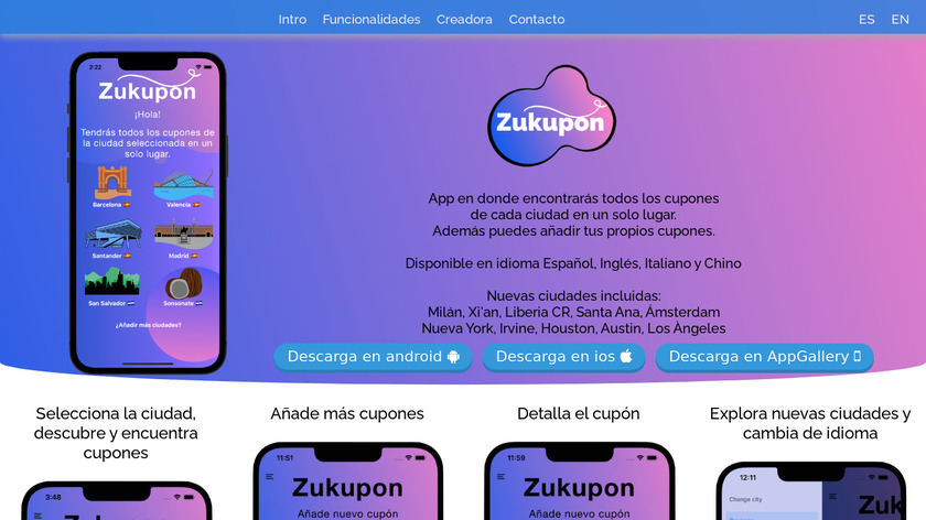 Zukupon Landing Page