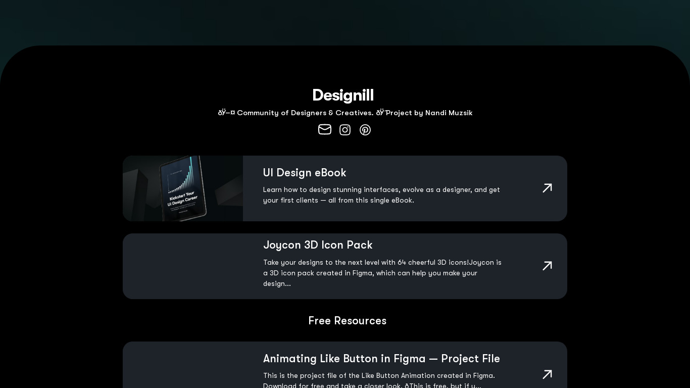 Joycon — 3D Figma Icons Landing page