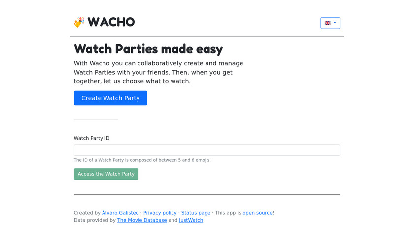 Wacho Landing Page
