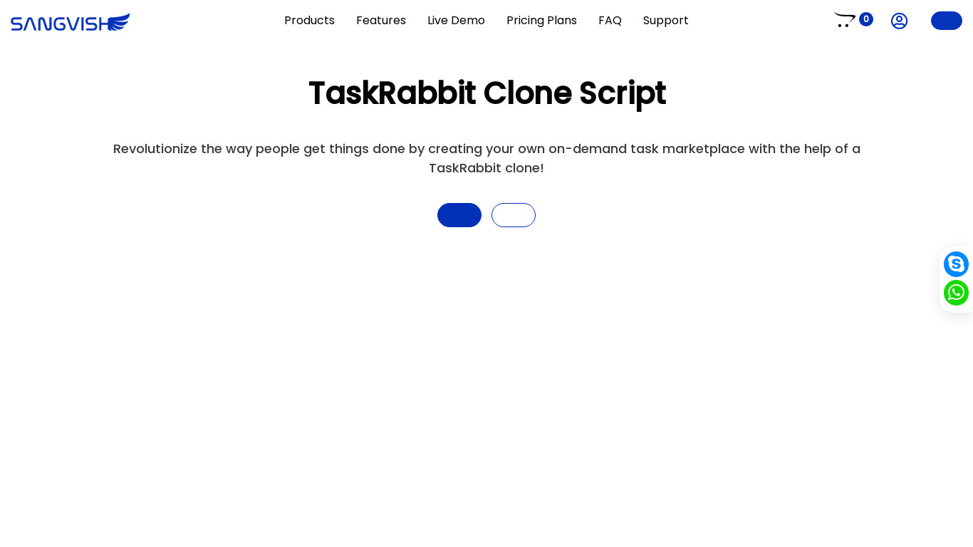 Migrateshop Taskrabbit Clone Landing page