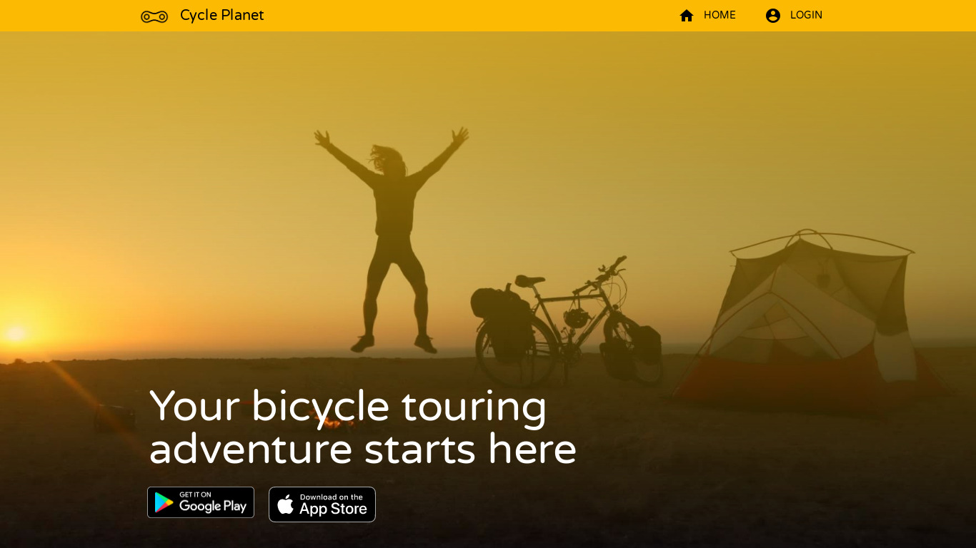 Cycle Planet Landing page