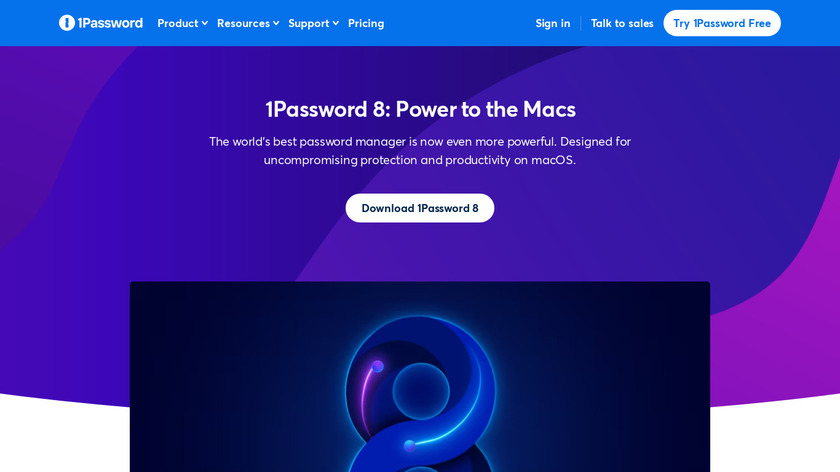 1Password 8 for Mac Landing Page