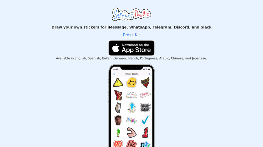 Sticker Doodle Landing Page