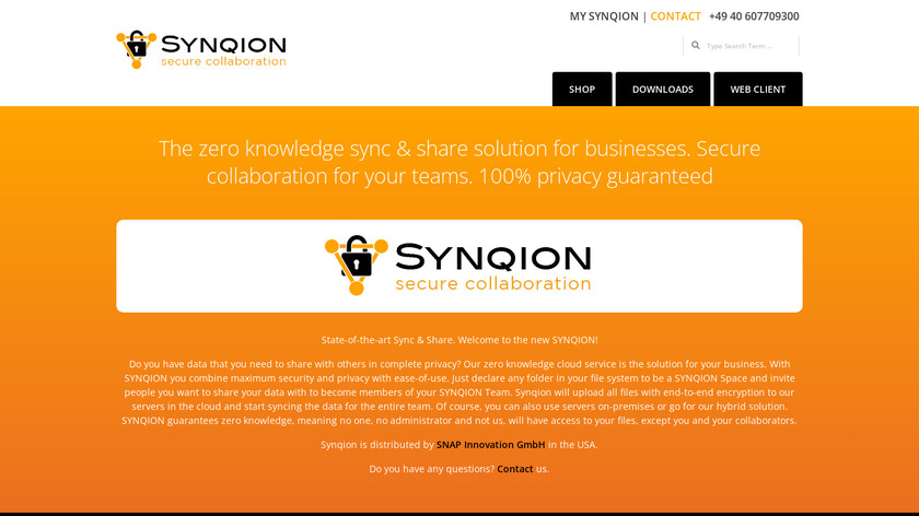Synqion Landing Page