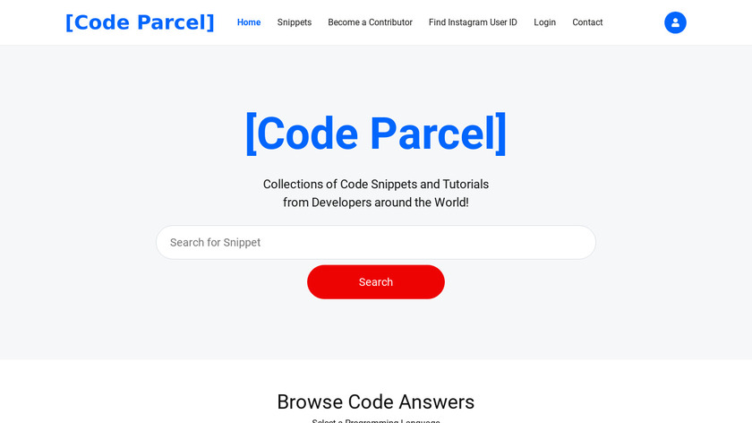 Code Parcel Landing Page