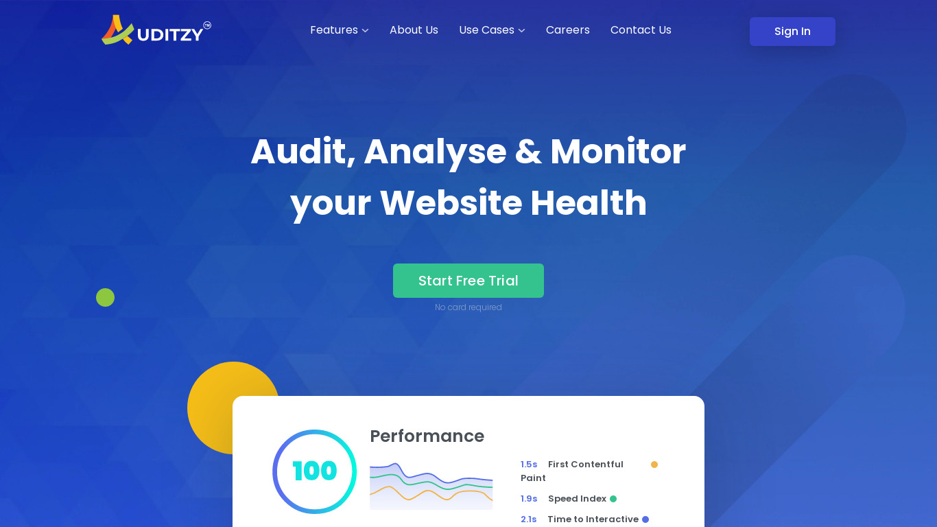 Auditzy Landing page