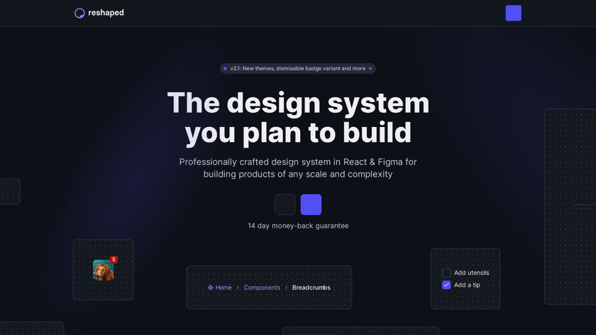 Reshaped Landing Page