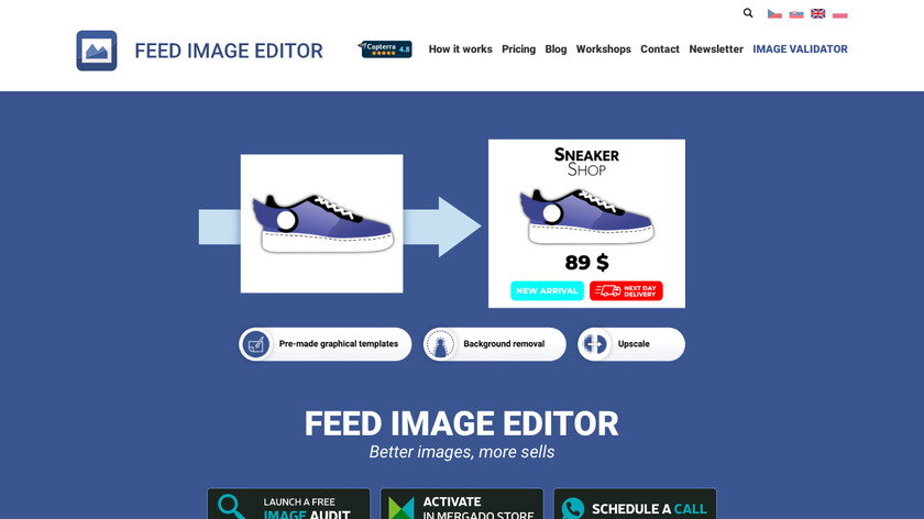 Feed Image Editor Landing Page