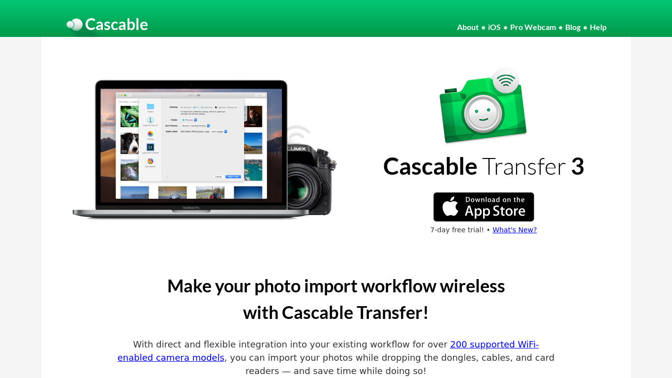 Cascable Transfer Landing page