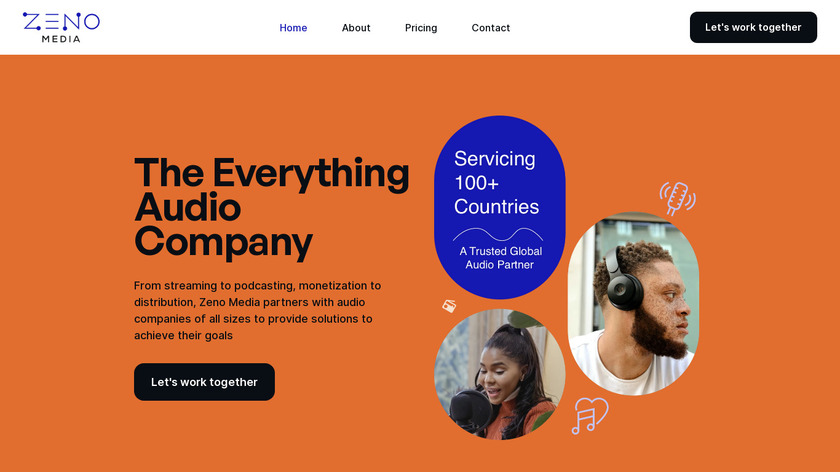 Zeno Media Landing Page