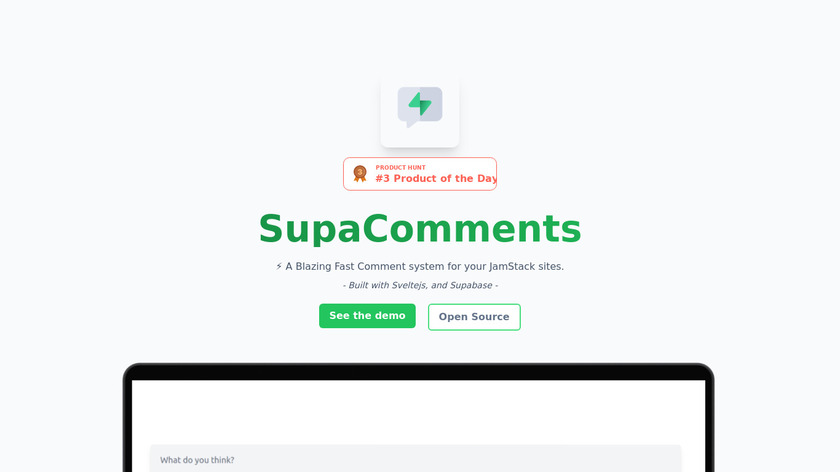 SupaComments Landing Page