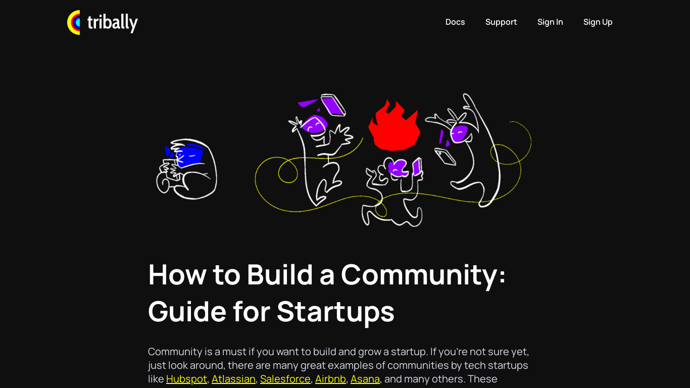 Tribally Community Guide Landing page