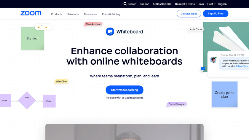Zoom Whiteboard Landing Page