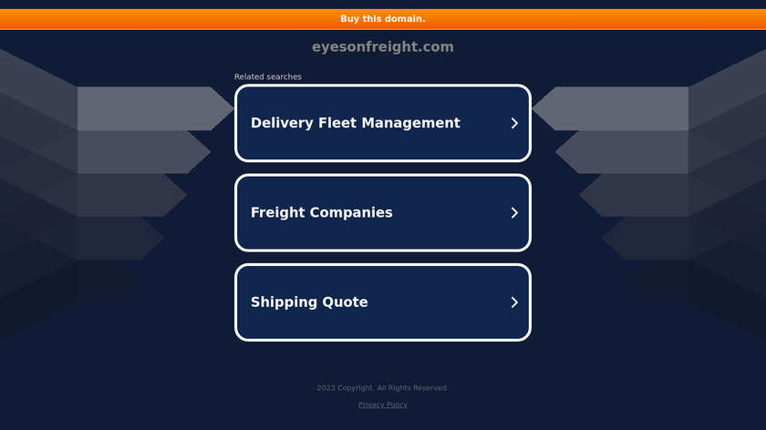 Eyes On Freight Landing Page