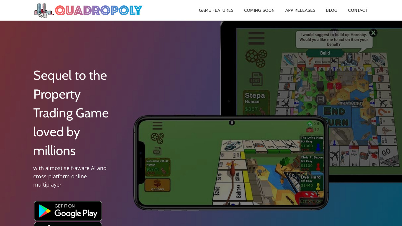 Quadropoly 3D Landing page
