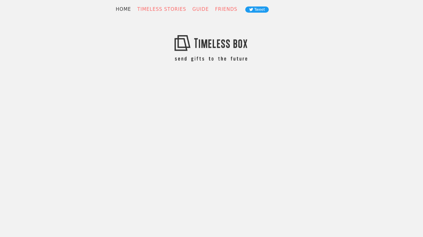 Timeless Box Landing page