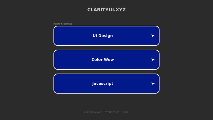 Clarity Dashboard UI Landing Page