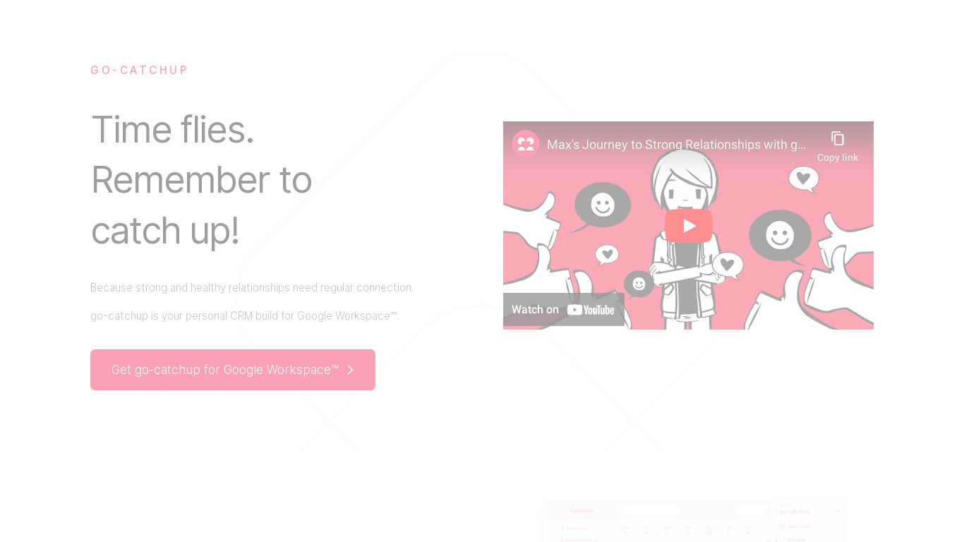 go-catchup Landing page