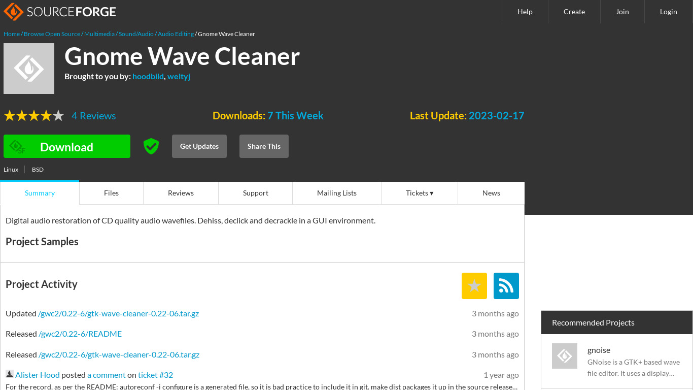 GTK Wave Cleaner Landing page
