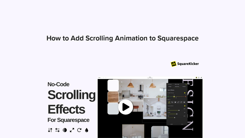 SquareKicker Scrolling Animation Effects Landing Page