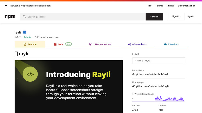 Rayli Landing Page