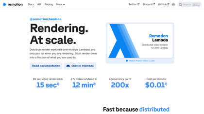 Remotion Lambda image