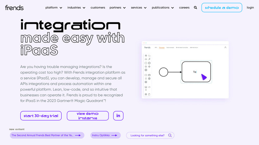 frends EiPaaS Landing Page
