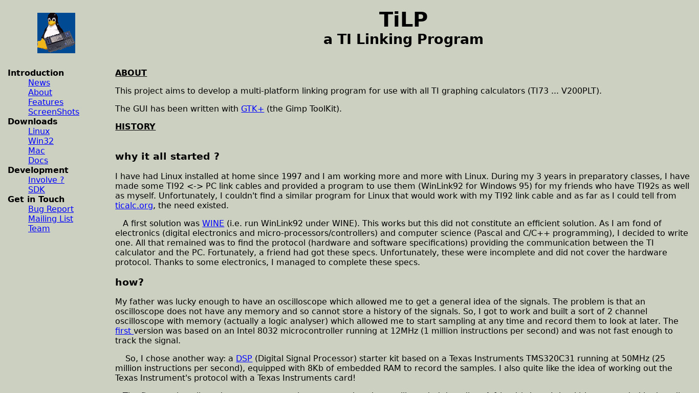 TiLP Landing page