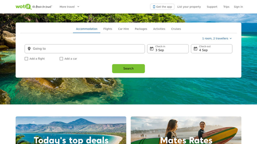Wotif Landing Page