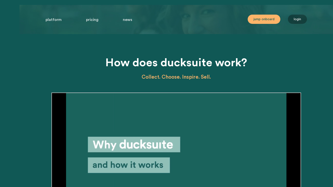 Ducksuite Landing page