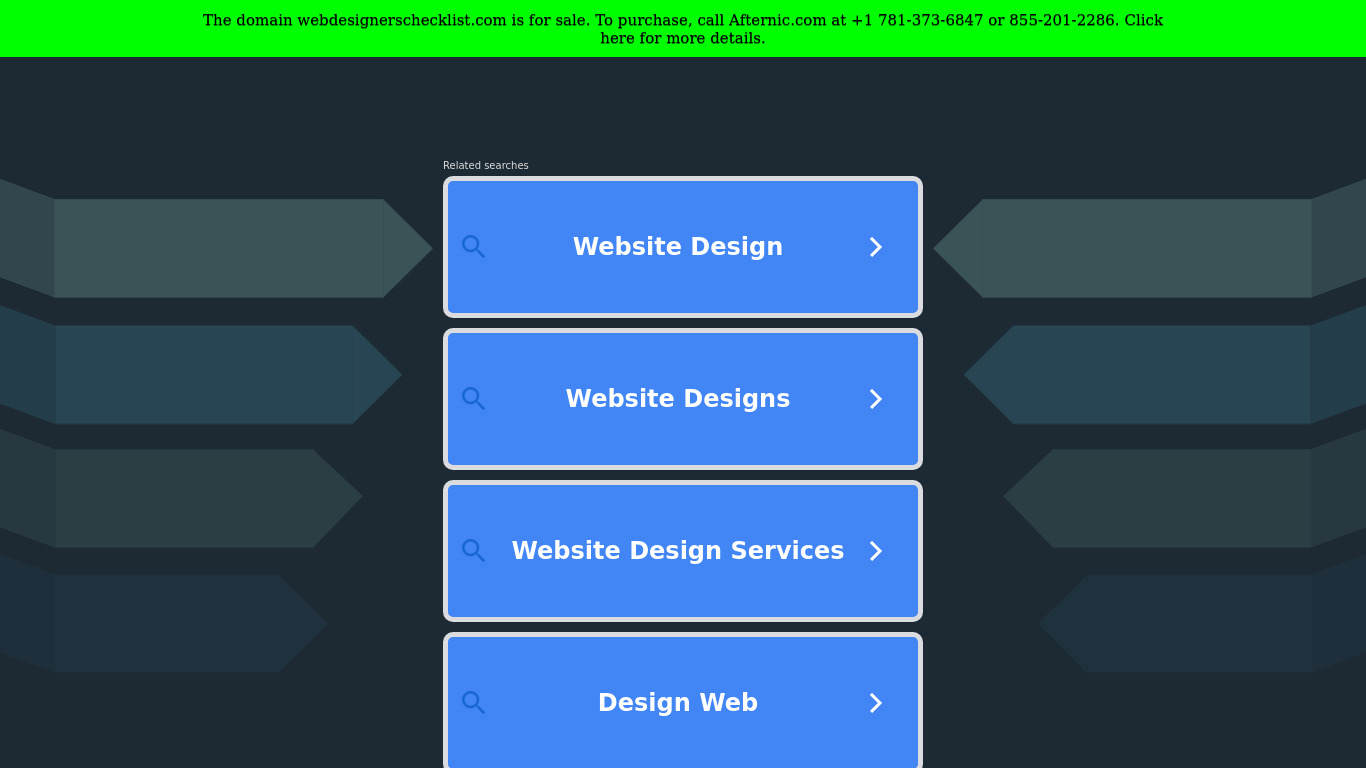 Visual Designer Checklist Landing page