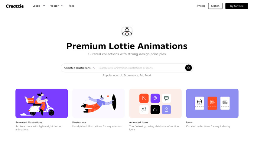 Creattie Landing Page
