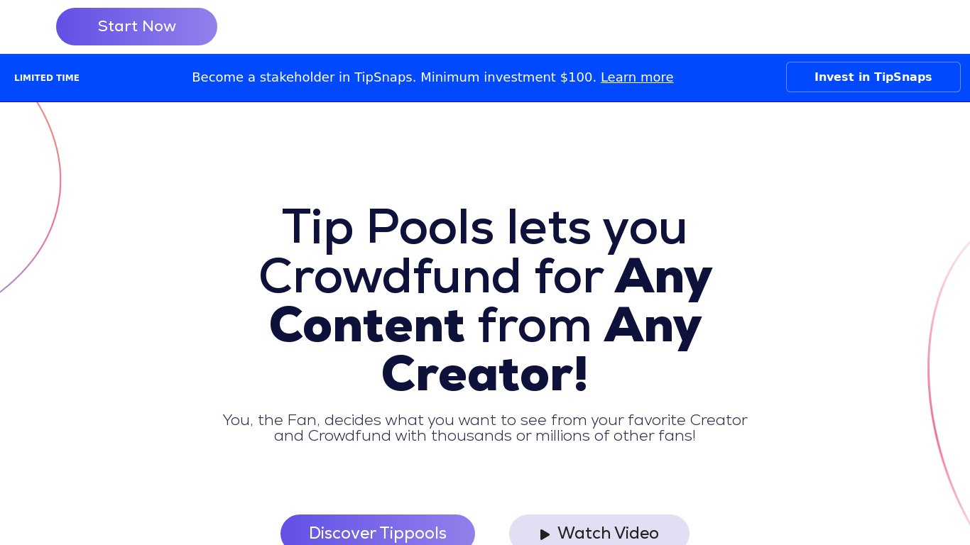 TipPools Landing page