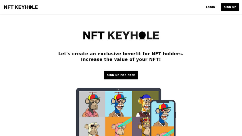 NFT KEYHOLE Landing Page
